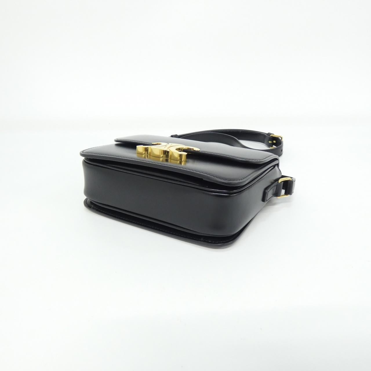 CELINE Triomphe 188423BF4 Shoulder Bag 黑色 中古品A - 縮圖 3