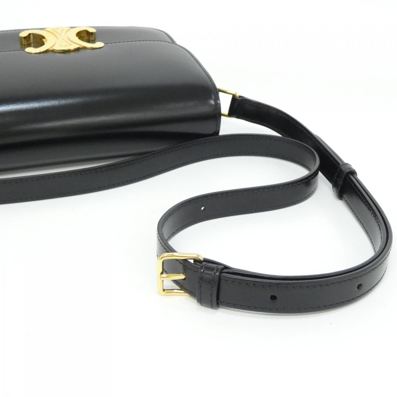 CELINE Triomphe 188423BF4 Shoulder Bag 黑色 中古品A - 縮圖 7