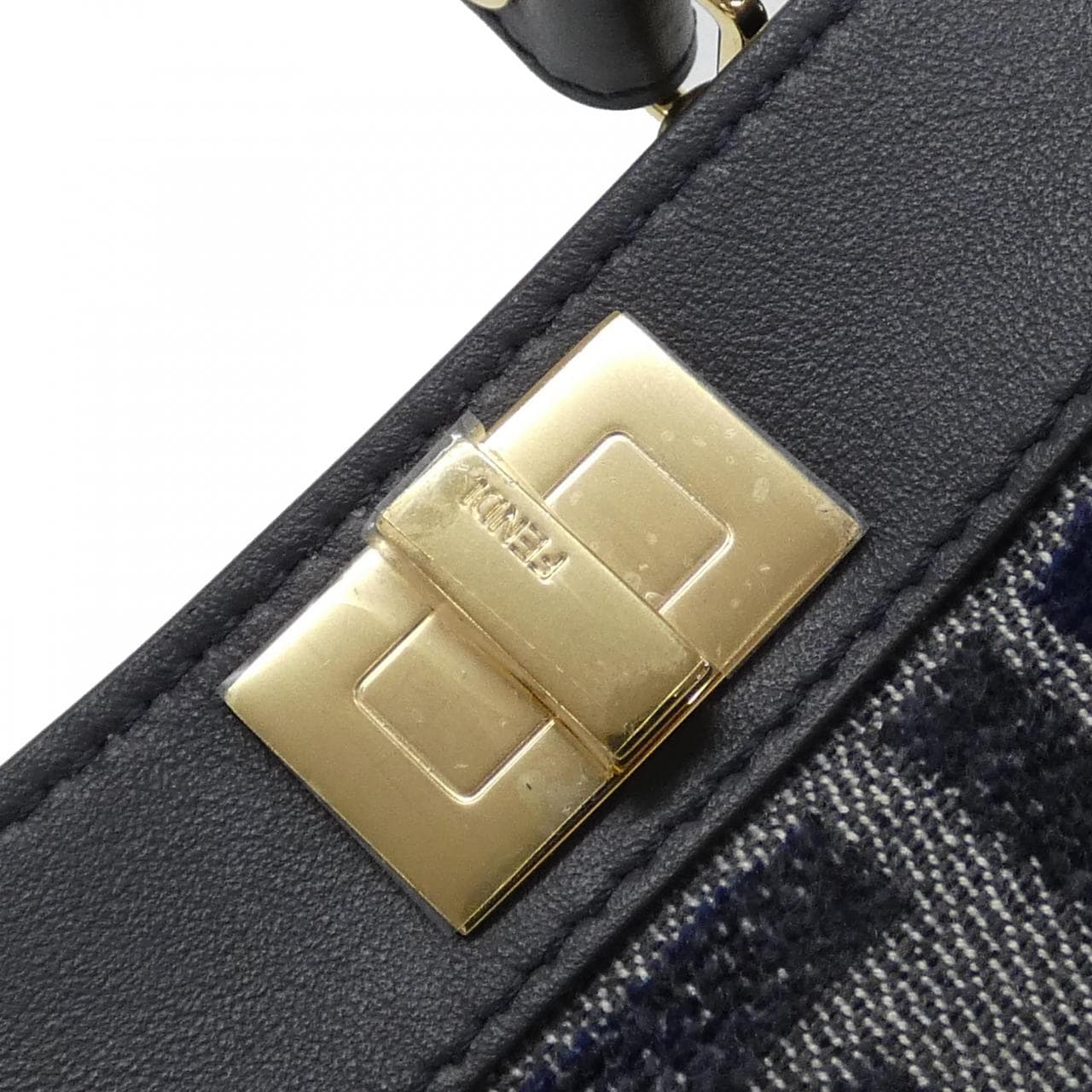 FENDI Peekaboo 7AS294 ASU0 Handbag Canvas Black Canvas - Thumbnail 3