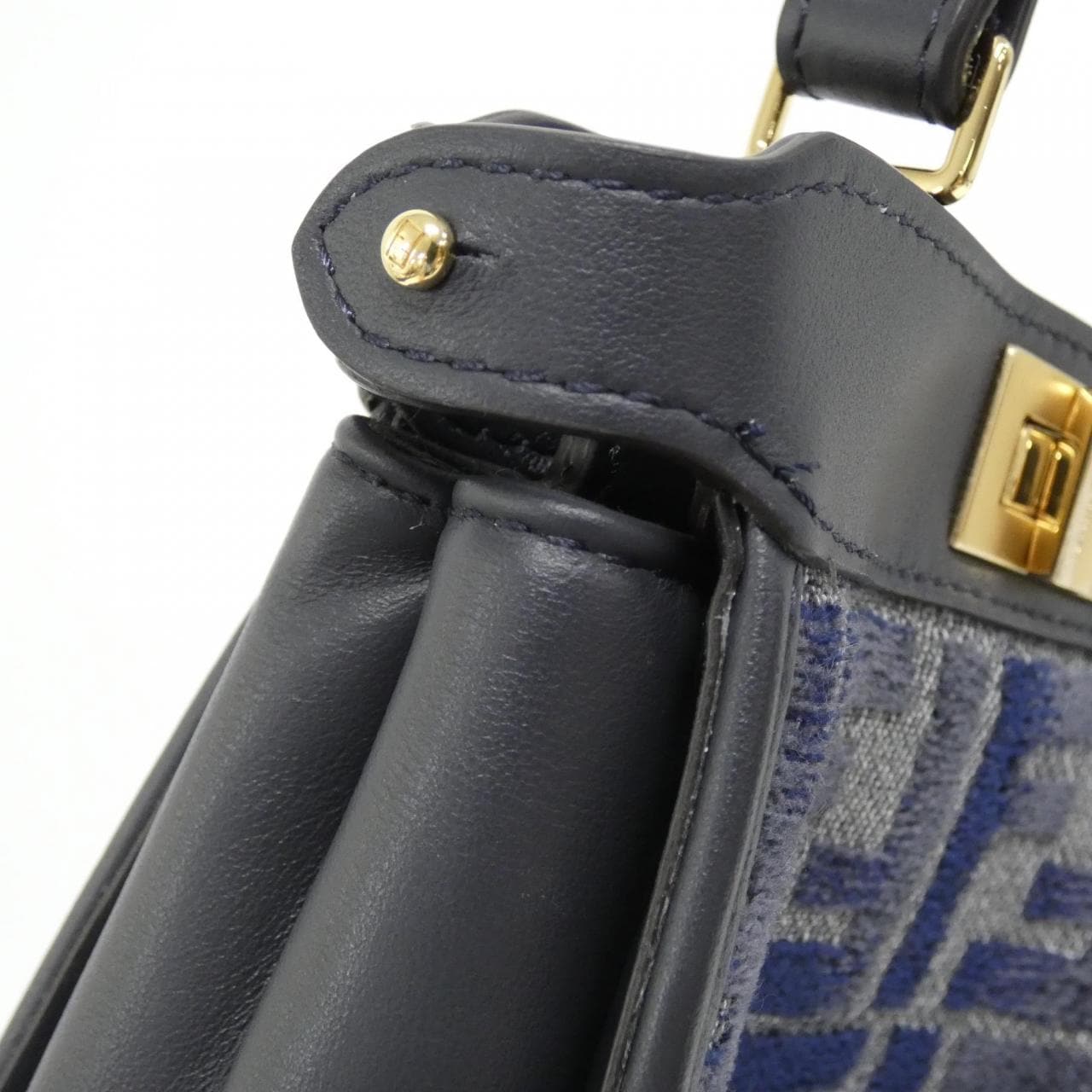 FENDI Peekaboo 7AS294 ASU0 Handbag Canvas Black Canvas - Thumbnail 5