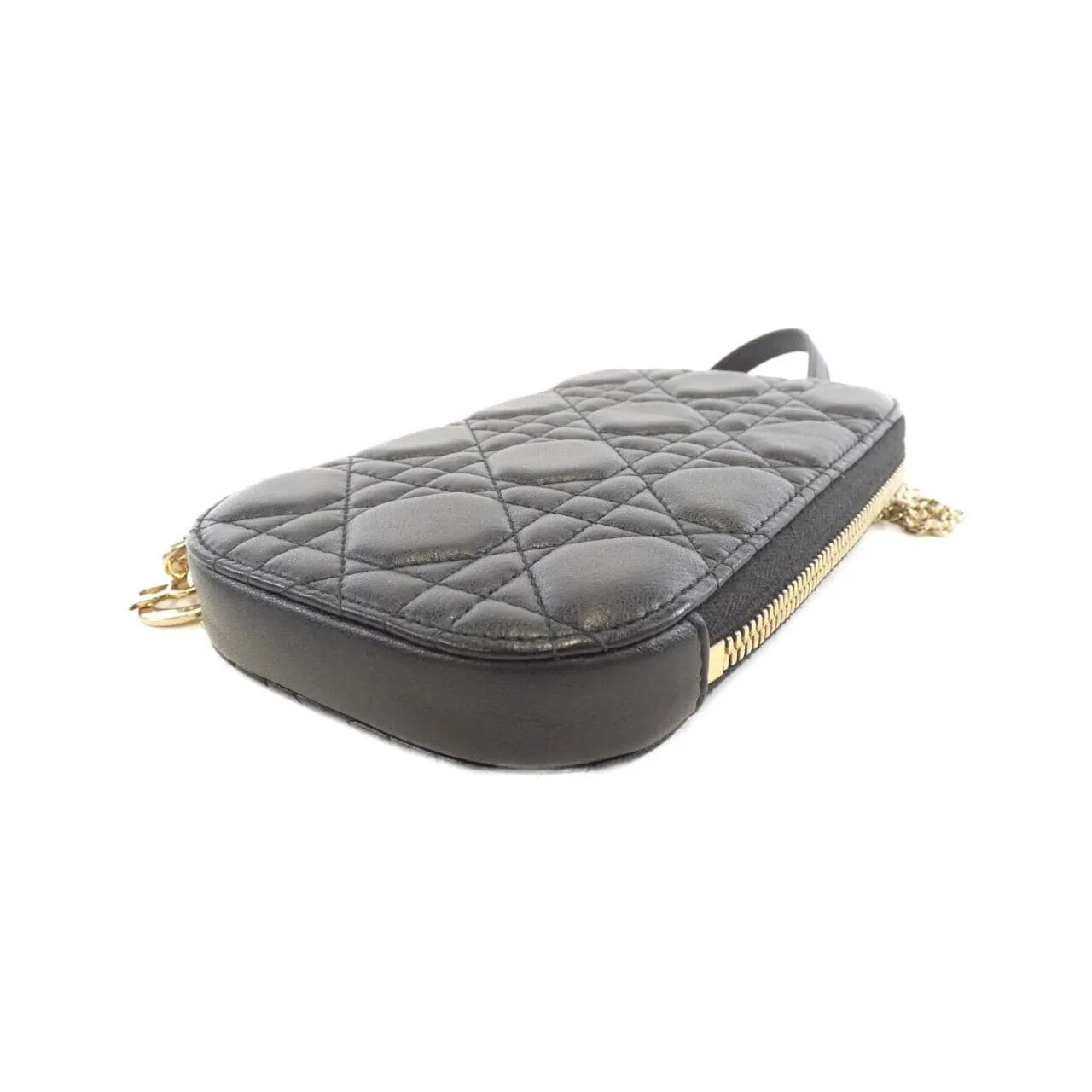 DIOR Lady Dior S0872ONMJ Wallet Lambskin 黑色 羊皮 中古品A - 縮圖 3