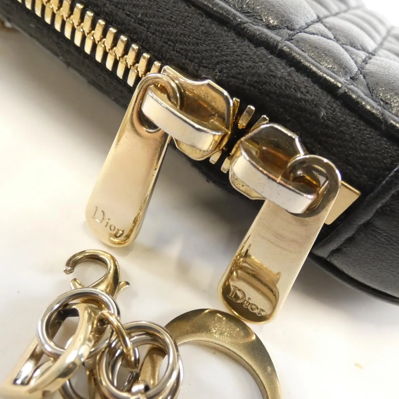 DIOR Lady Dior S0872ONMJ Wallet Lambskin 黑色 羊皮 中古品A - 縮圖 7