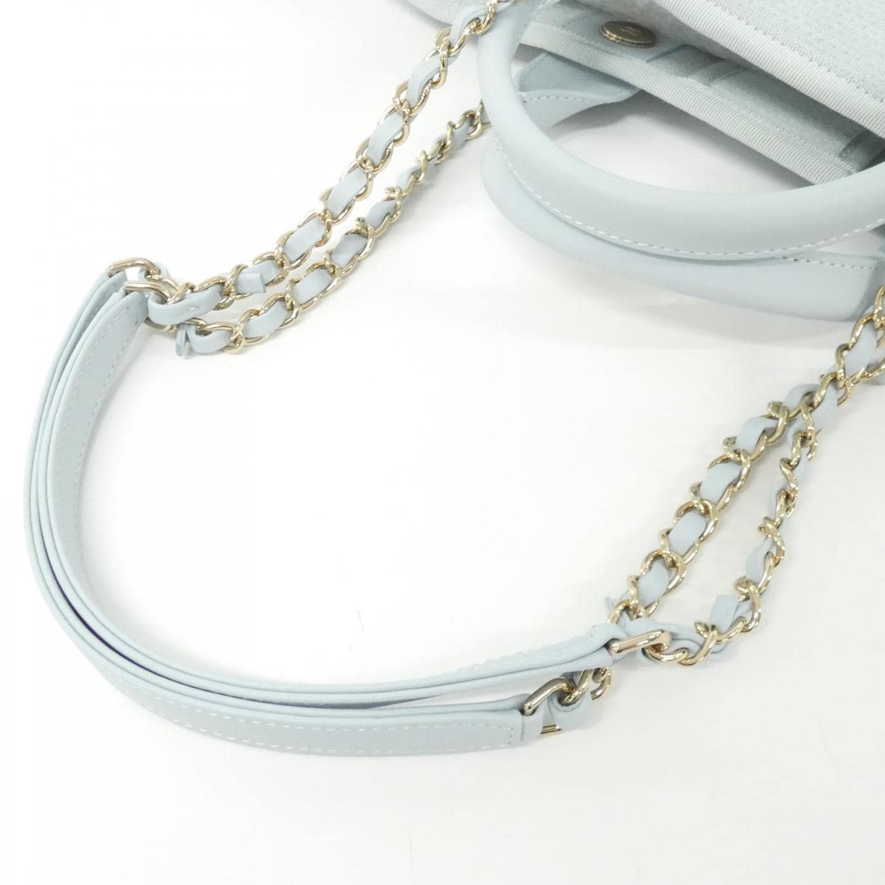 CHANEL Deauville AS3257 Bag Blue Rank A - Thumbnail 4