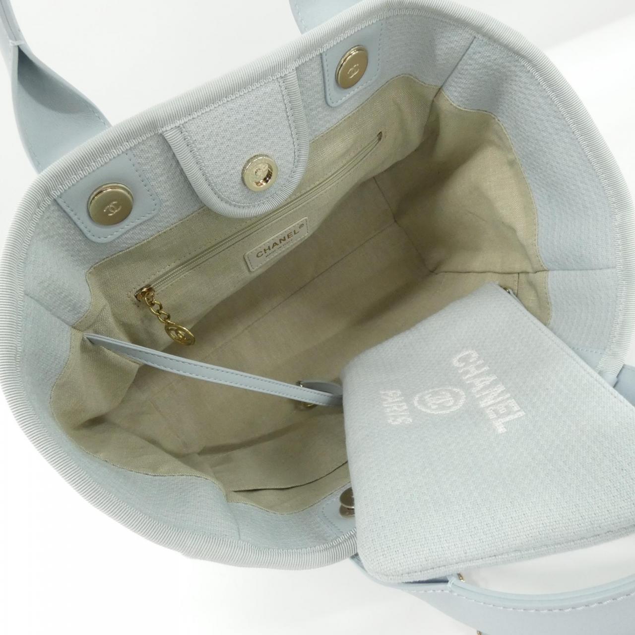 CHANEL Deauville AS3257 Bag Blue Rank A - Thumbnail 5