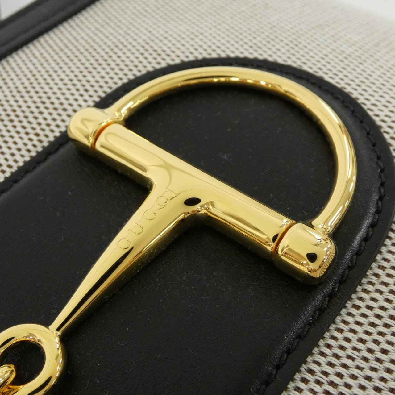 GUCCI 833665 HAAKF Bag Canvas 黑色 帆布 中古品A - 縮圖 5