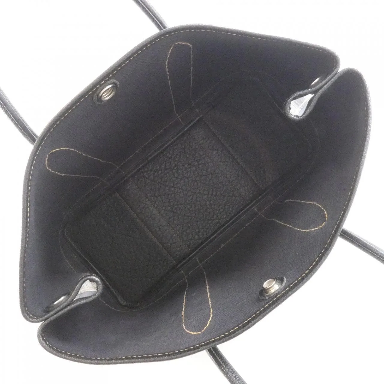 HERMES Garden Party 063078CK Tote Black Rank B - Thumbnail 7