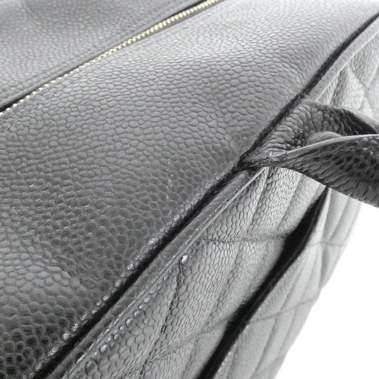 CHANEL 20997 Boston Grained Calfskin Black Grained Calfskin - Thumbnail 5