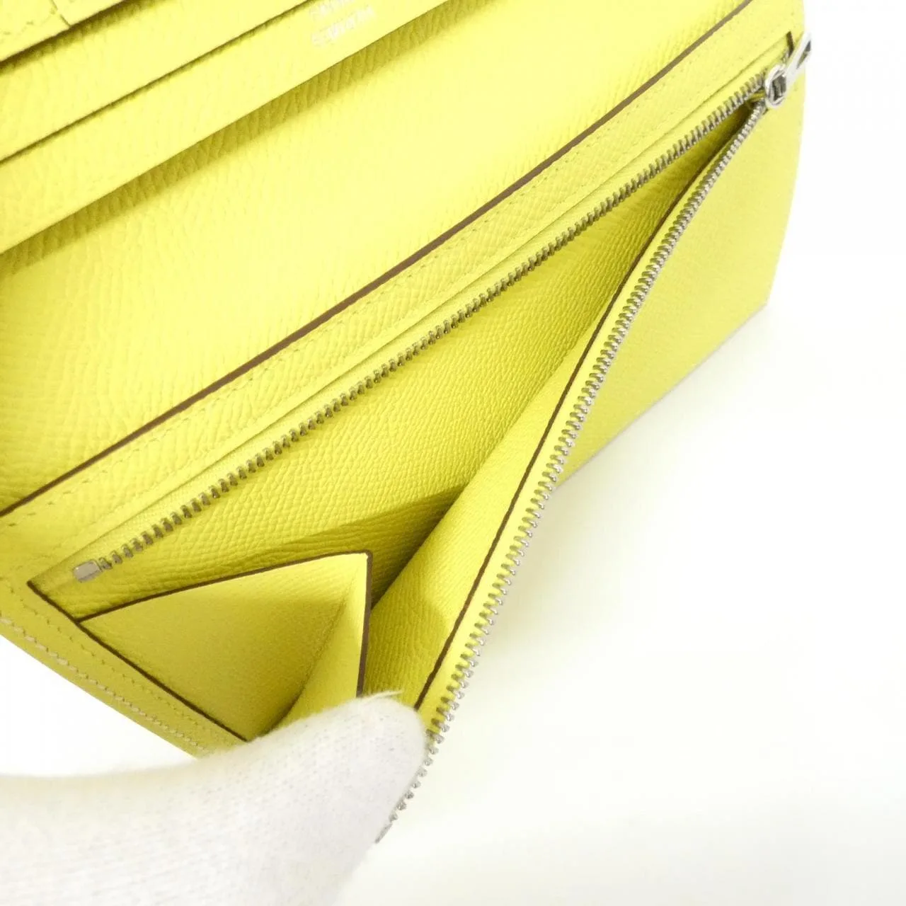 HERMES 073596CK Wallet Epsom 黑色 Epsom 皮 中古品A - 縮圖 7