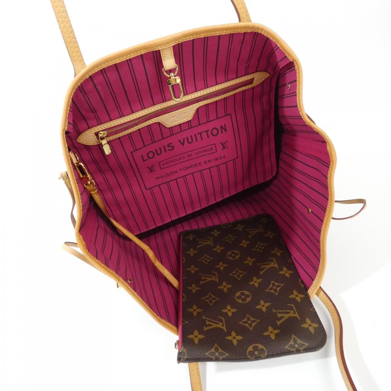 LOUIS VUITTON Neverfull M41178 Bag Monogram Black Monogram - Thumbnail 6