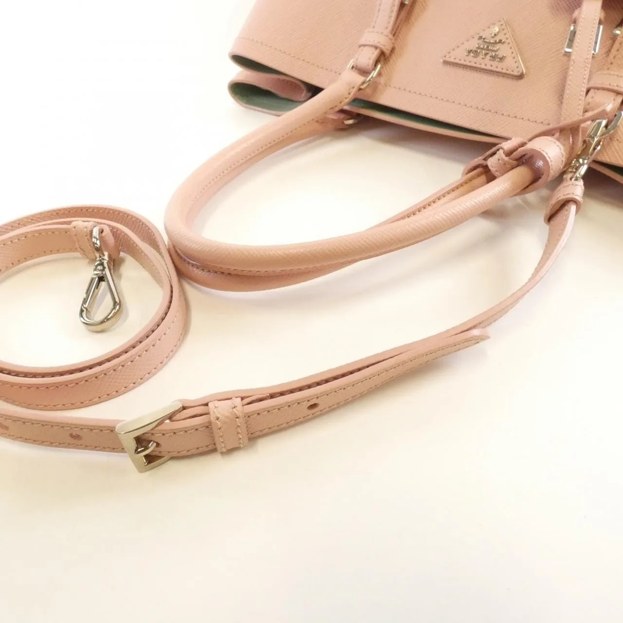 PRADA 1BG820 Handbag Leather Black Leather Rank B - Thumbnail 4