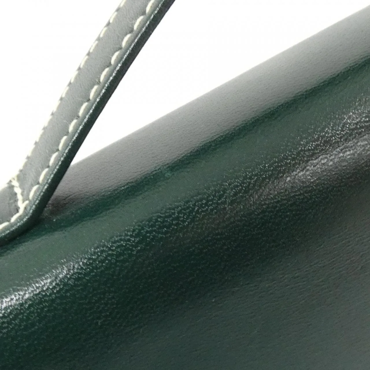 DIOR Handbag Leather 綠色 皮革 中古品A - 縮圖 6