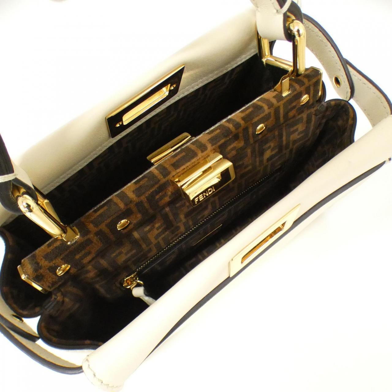 FENDI Peekaboo 8BN244 AF2W Bag Leather 黑色 皮革 - 縮圖 6