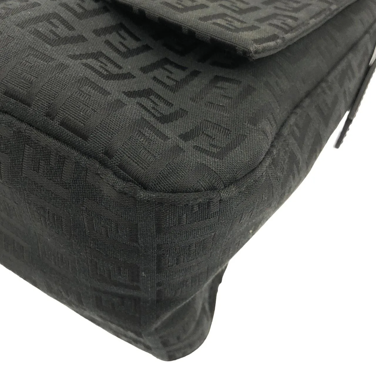 FENDI Baguette 8BR001 JQ5 Shoulder Canvas 黑色 帆布 - 縮圖 3