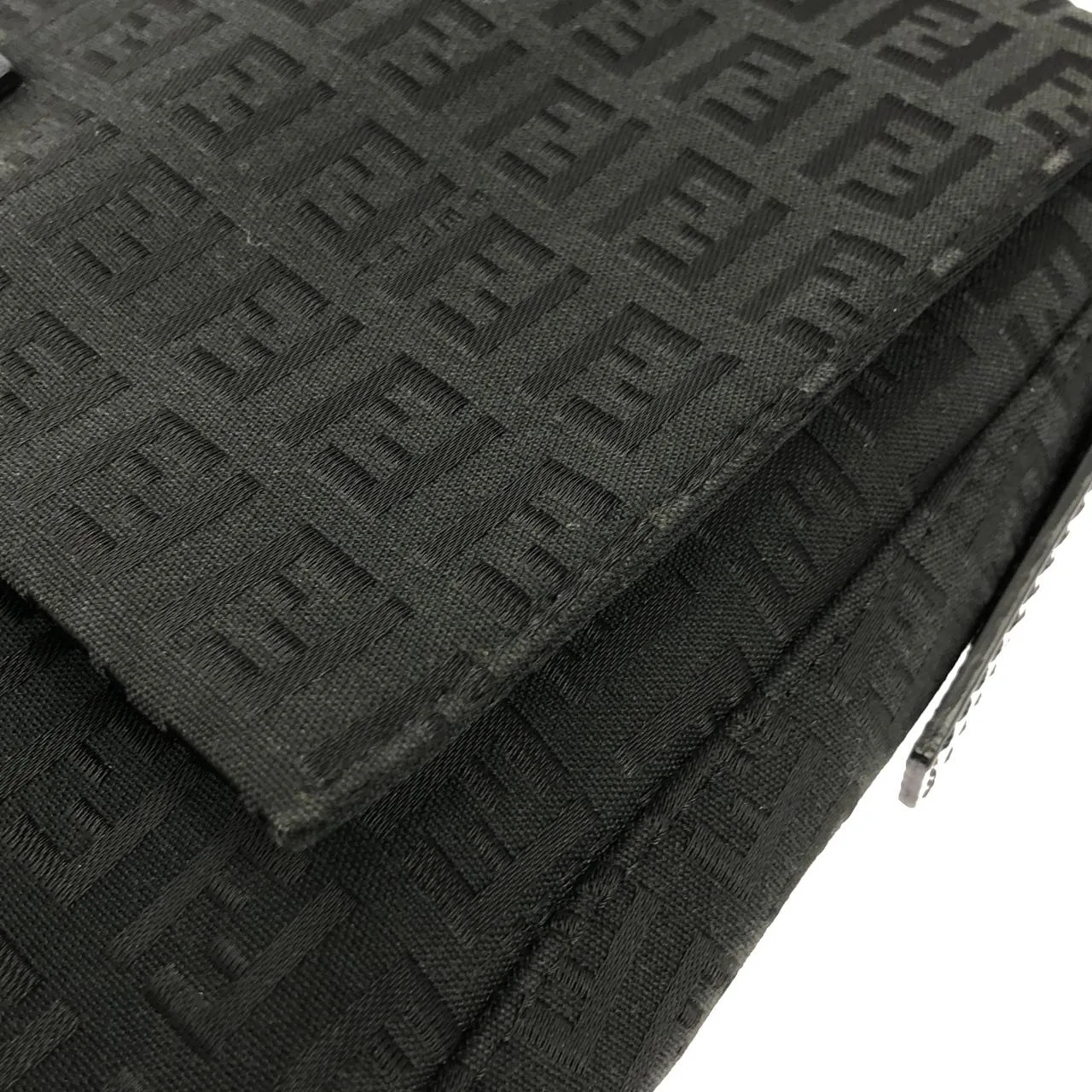 FENDI Baguette 8BR001 JQ5 Shoulder Canvas 黑色 帆布 - 縮圖 4