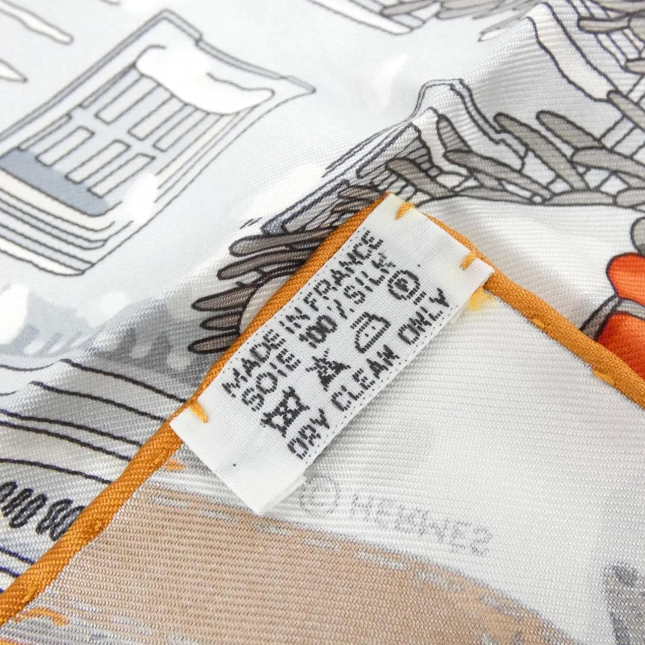 HERMES Scarf 白色 中古品A - 縮圖 3