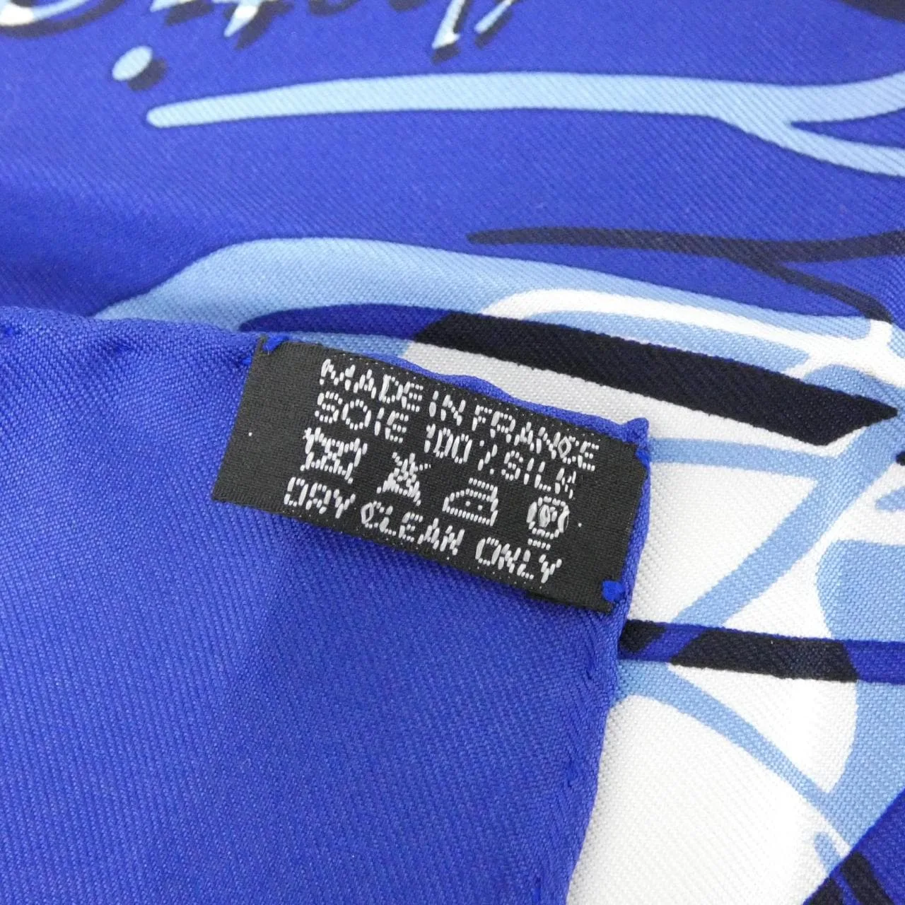 HERMES Scarf Blue Rank A - Thumbnail 2