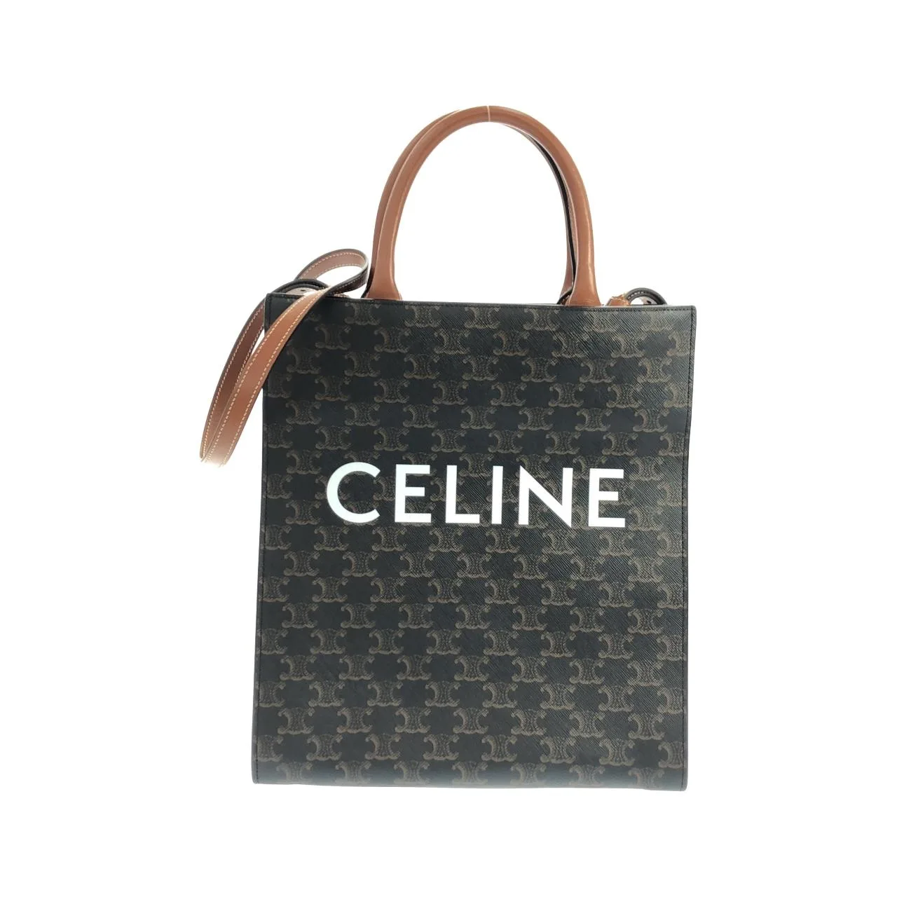 CELINE Cabas 191542BZK Handbag Canvas Black