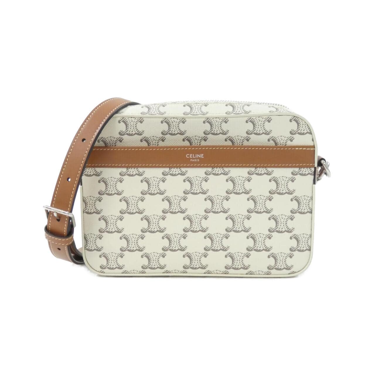 CELINE 113942DNK Shoulder Bag Canvas Black