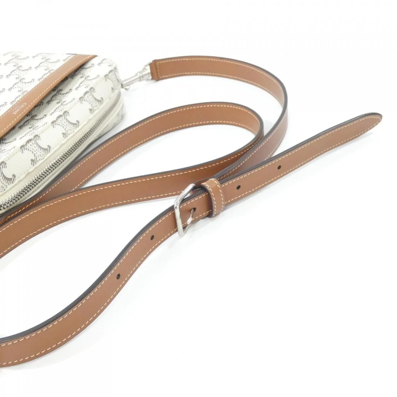 CELINE Cabas 113942DNK Shoulder Canvas 黑色 帆布 中古品A - 縮圖 7