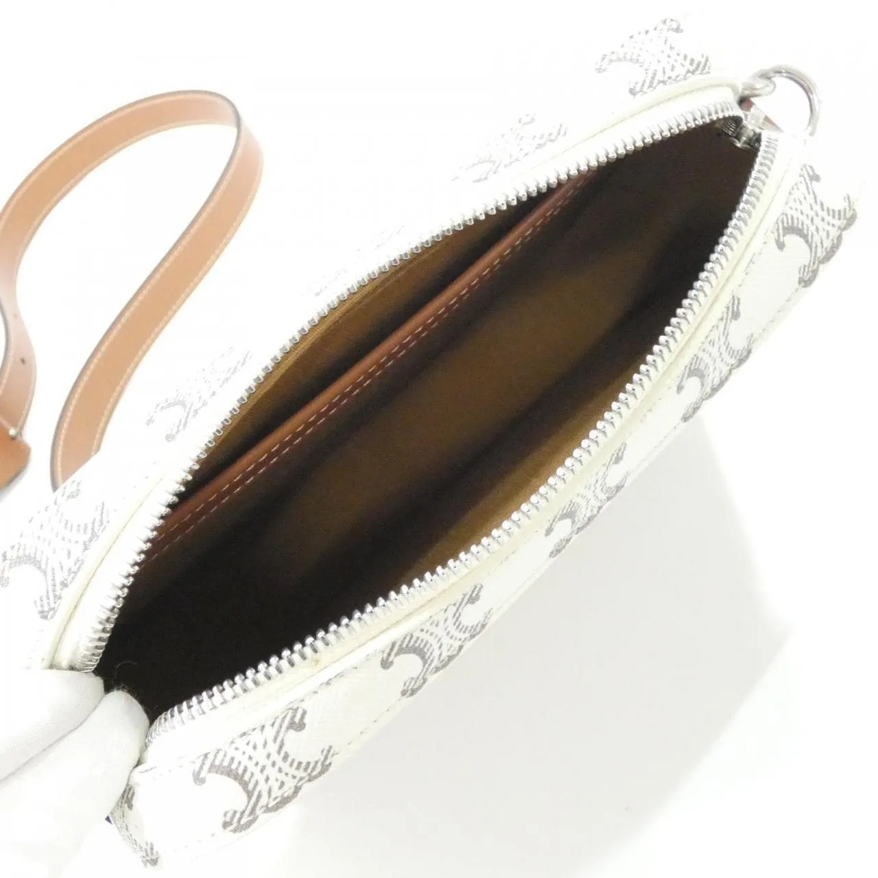 CELINE Cabas 113942DNK Shoulder Canvas 黑色 帆布 中古品A - 縮圖 8