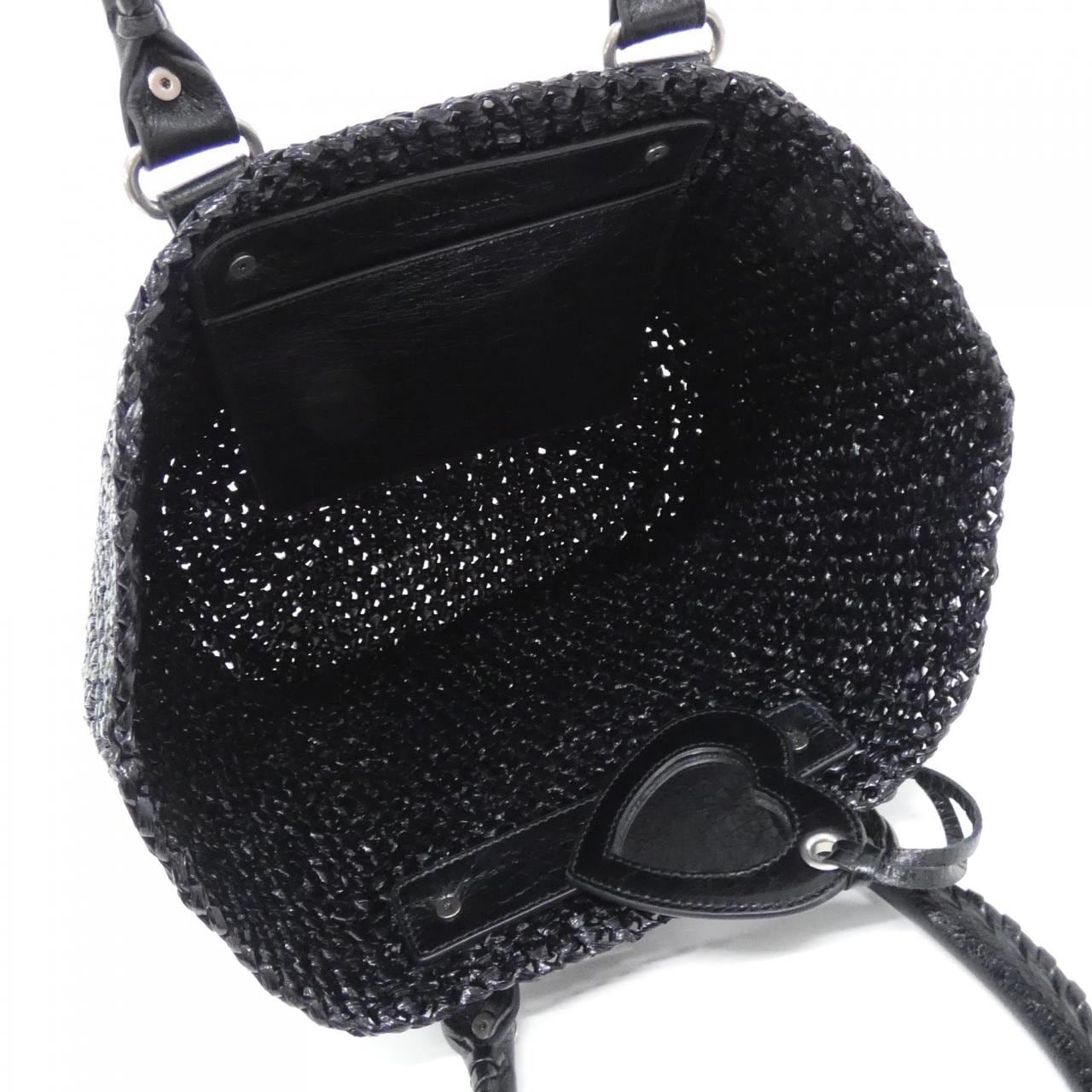 BALENCIAGA 786188 2AA19 Bag Nylon 黑色 尼龍 中古品A - 縮圖 5