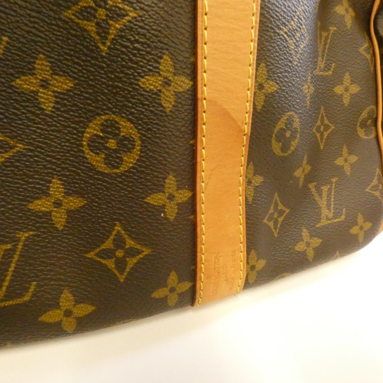 LOUIS VUITTON Keepall M41414 Boston Bag Monogram 黑色 Monogram 中古品B - 縮圖 3