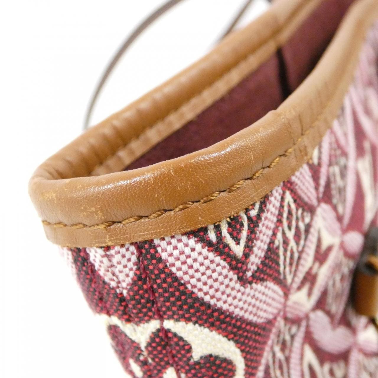 LOUIS VUITTON Neverfull M57273 Bag 酒紅色 中古品A - 縮圖 3