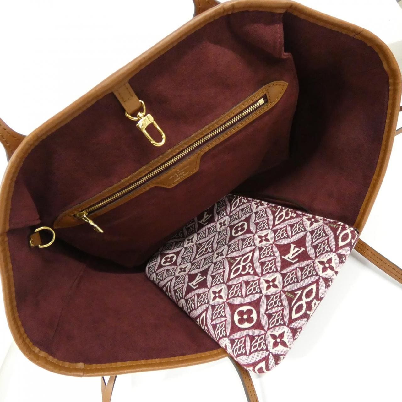 LOUIS VUITTON Neverfull M57273 Bag 酒紅色 中古品A - 縮圖 6