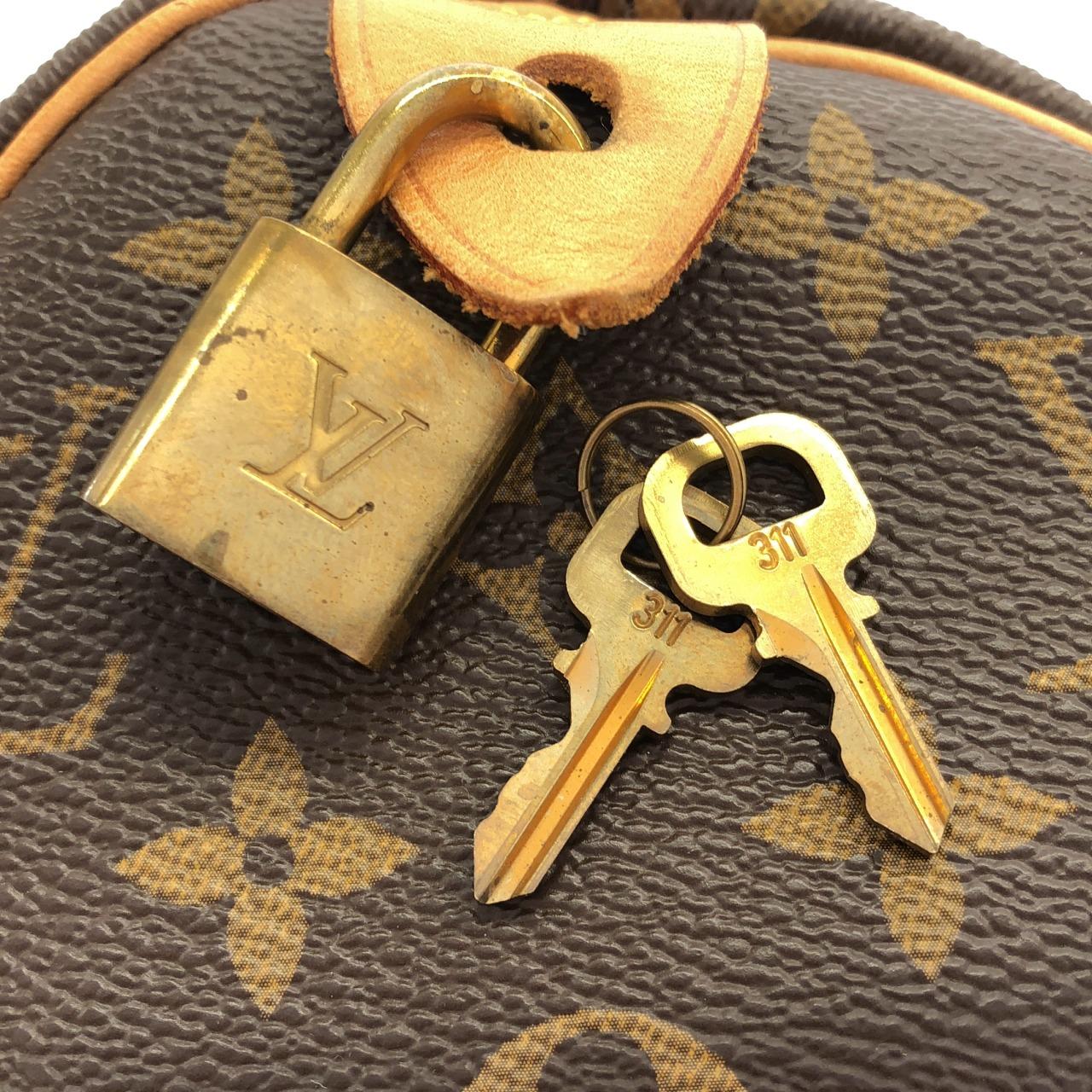 LOUIS VUITTON Speedy P00133 Boston Bag Monogram Black Monogram - Thumbnail 5