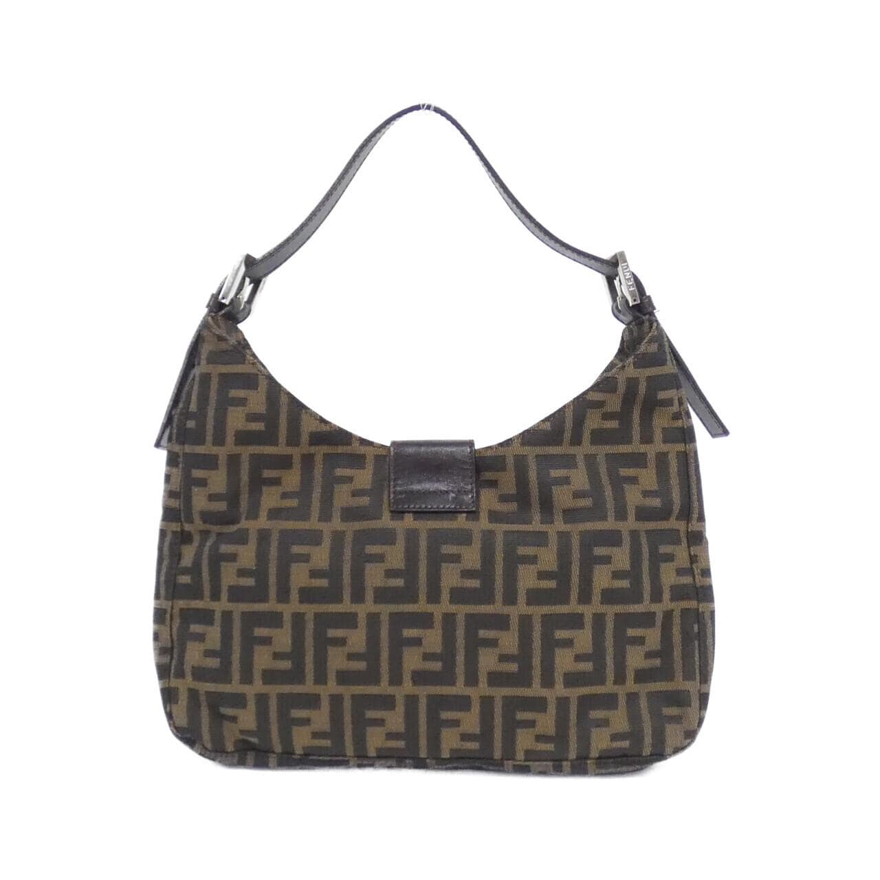 FENDI 26569 Shoulder Bag Canvas Black Canvas - Thumbnail 2