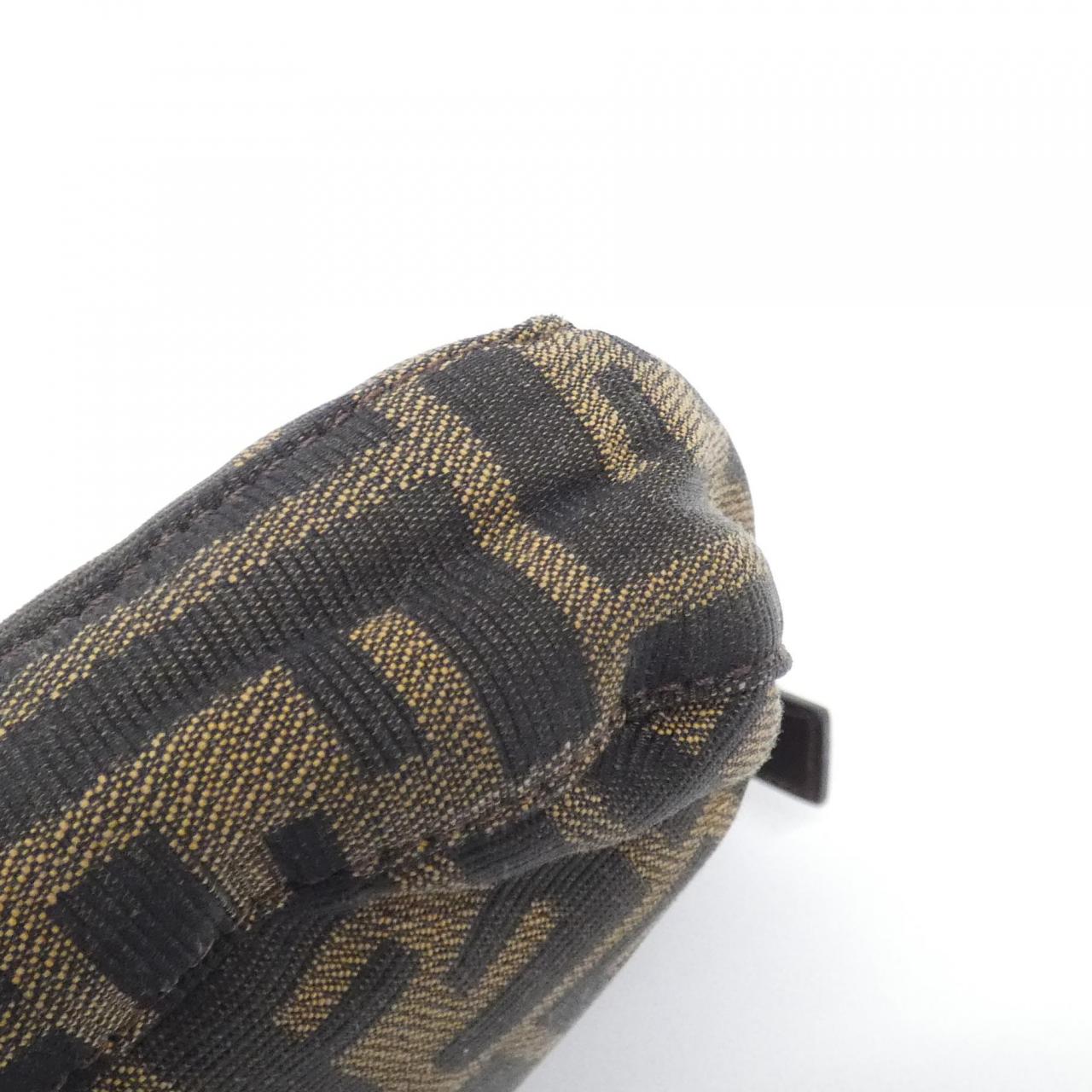 FENDI 26569 Shoulder Bag Canvas Black Canvas - Thumbnail 3