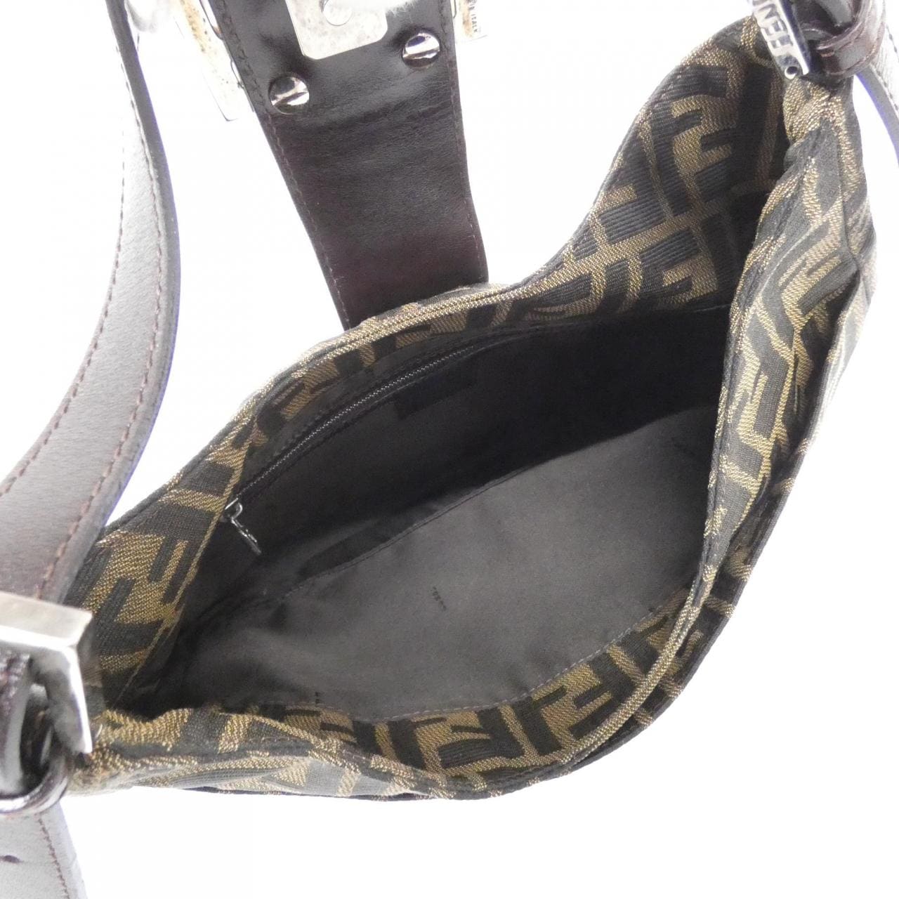 FENDI 26569 Shoulder Bag Canvas Black Canvas - Thumbnail 7