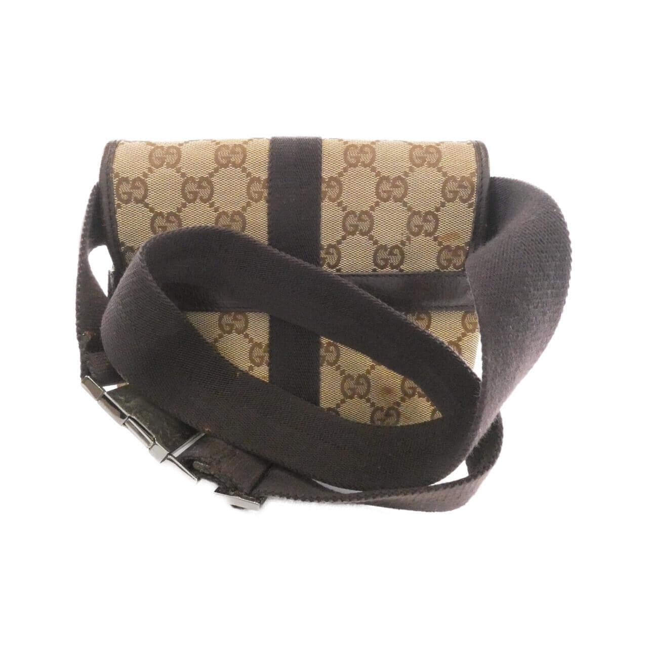 GUCCI 131236 Belt Bag Canvas 米色 帆布 中古品B - 縮圖 2