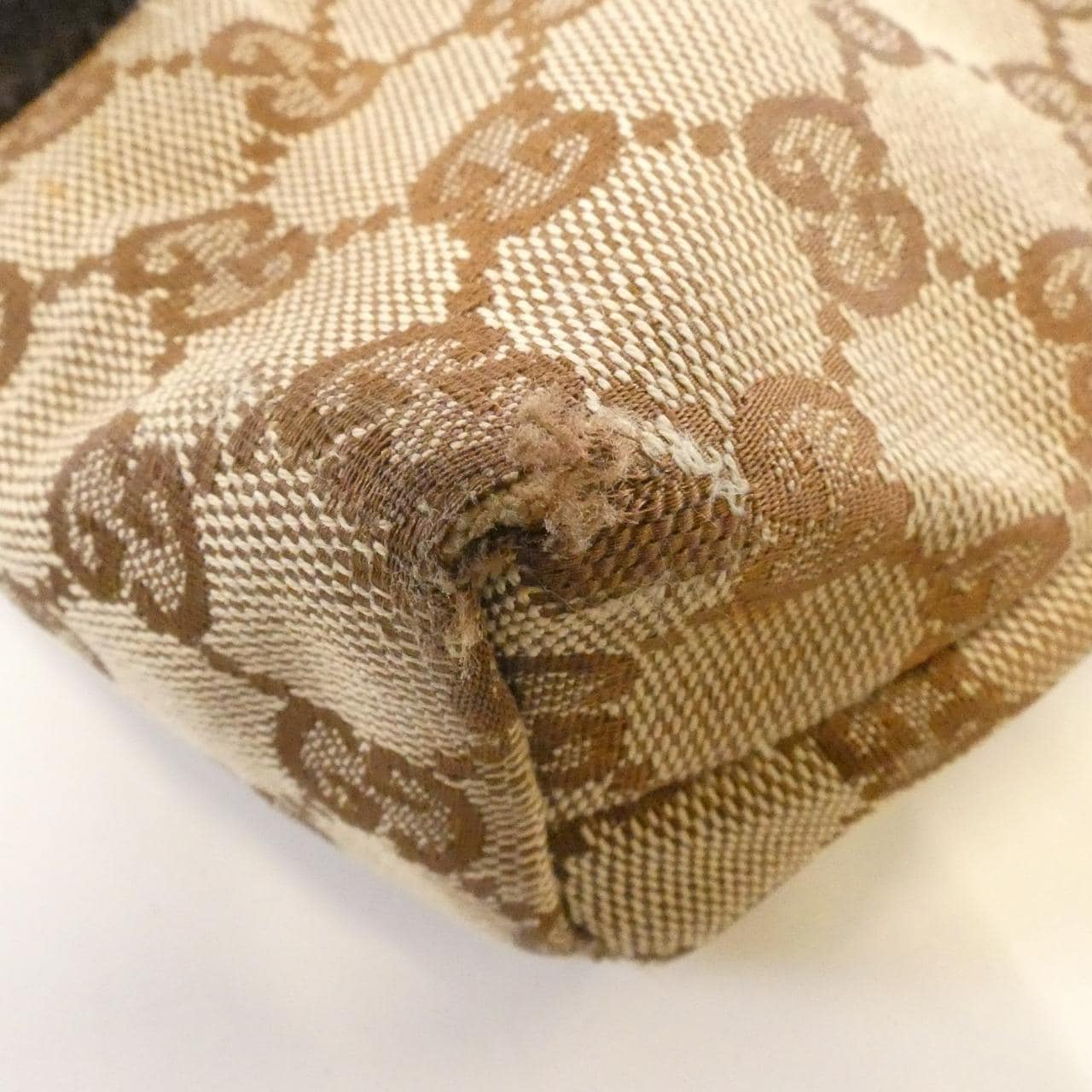 GUCCI 131236 Belt Bag Canvas 米色 帆布 中古品B - 縮圖 3