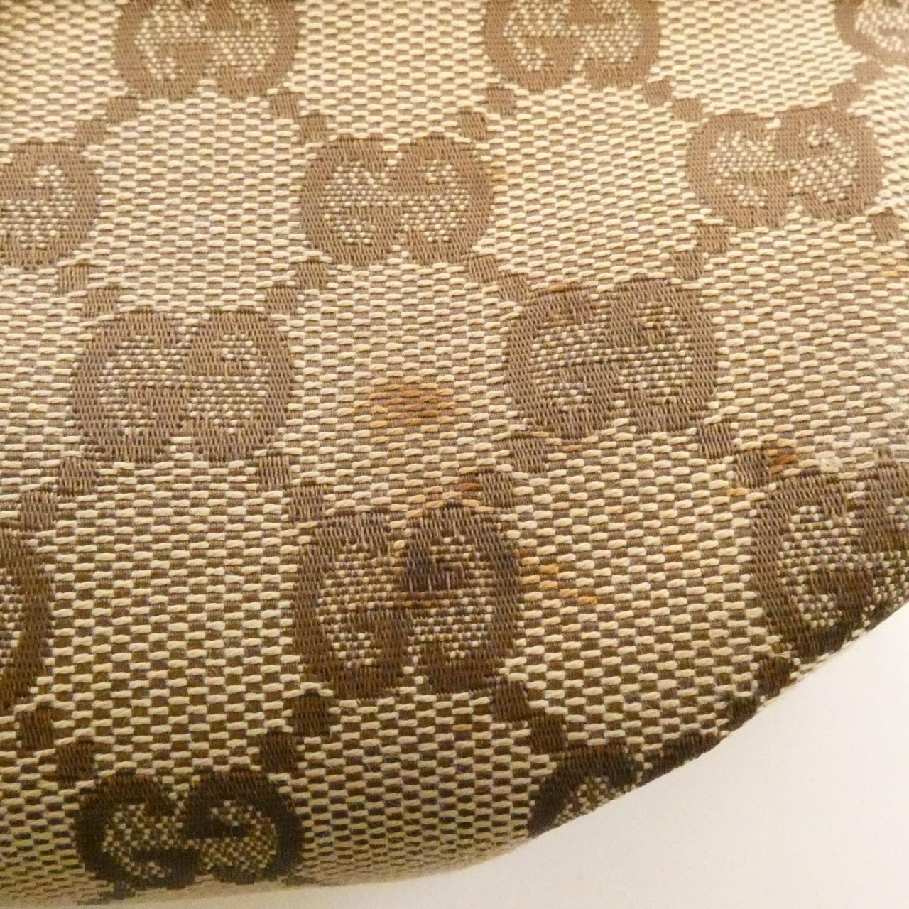 GUCCI 131236 Belt Bag Canvas 米色 帆布 中古品B - 縮圖 5