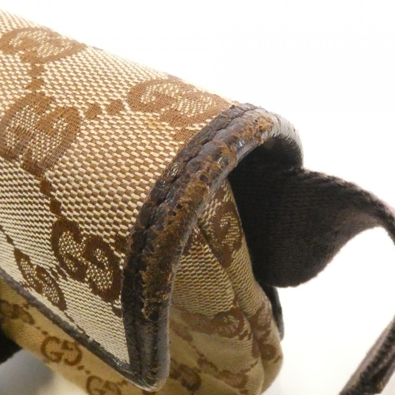 GUCCI 131236 Belt Bag Canvas 米色 帆布 中古品B - 縮圖 6