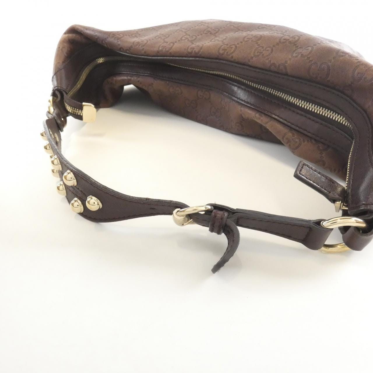 GUCCI 159406 Shoulder Bag Leather 棕色 皮革 中古品B - 縮圖 4