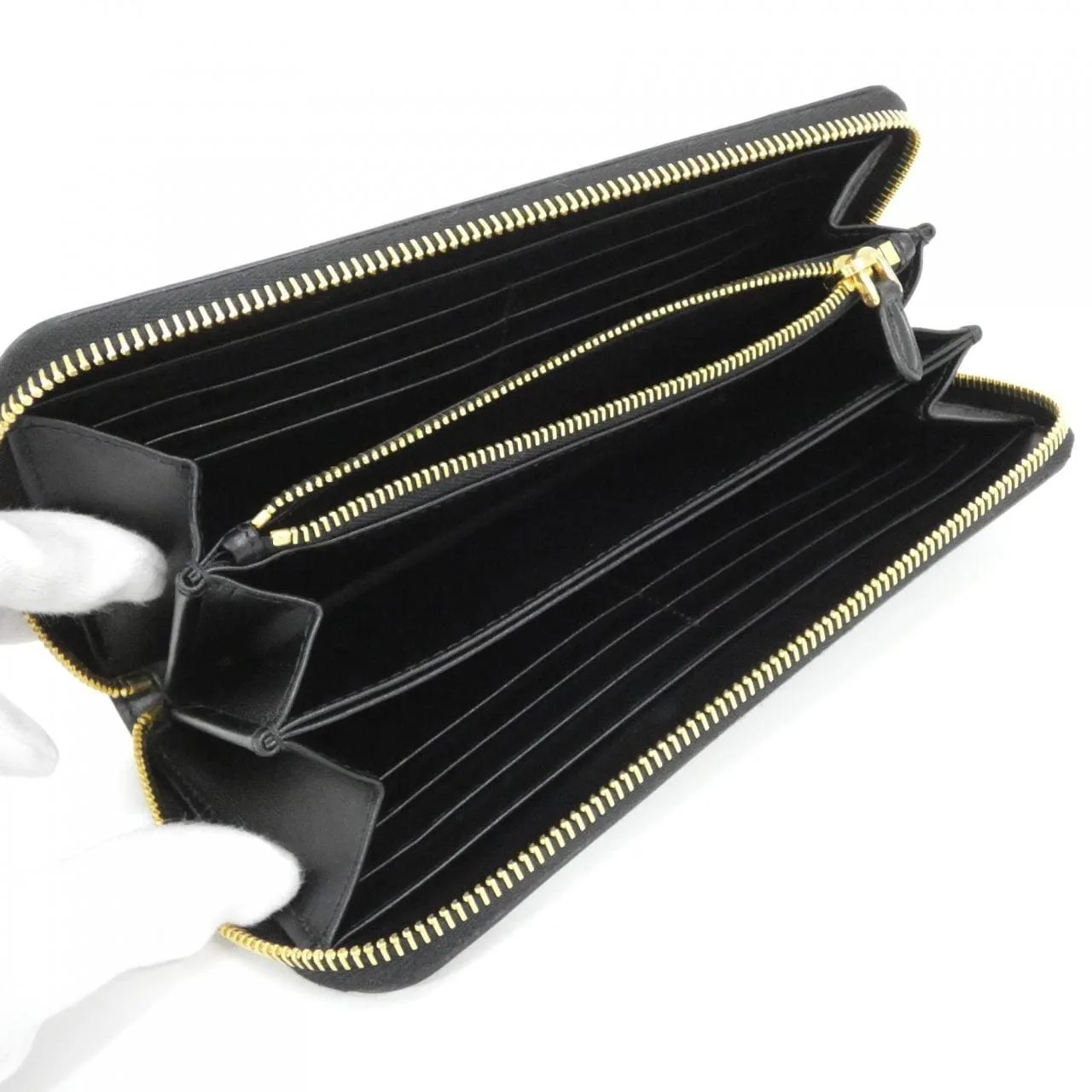 PRADA 1ML506 Wallet 黑色 中古品A - 縮圖 5