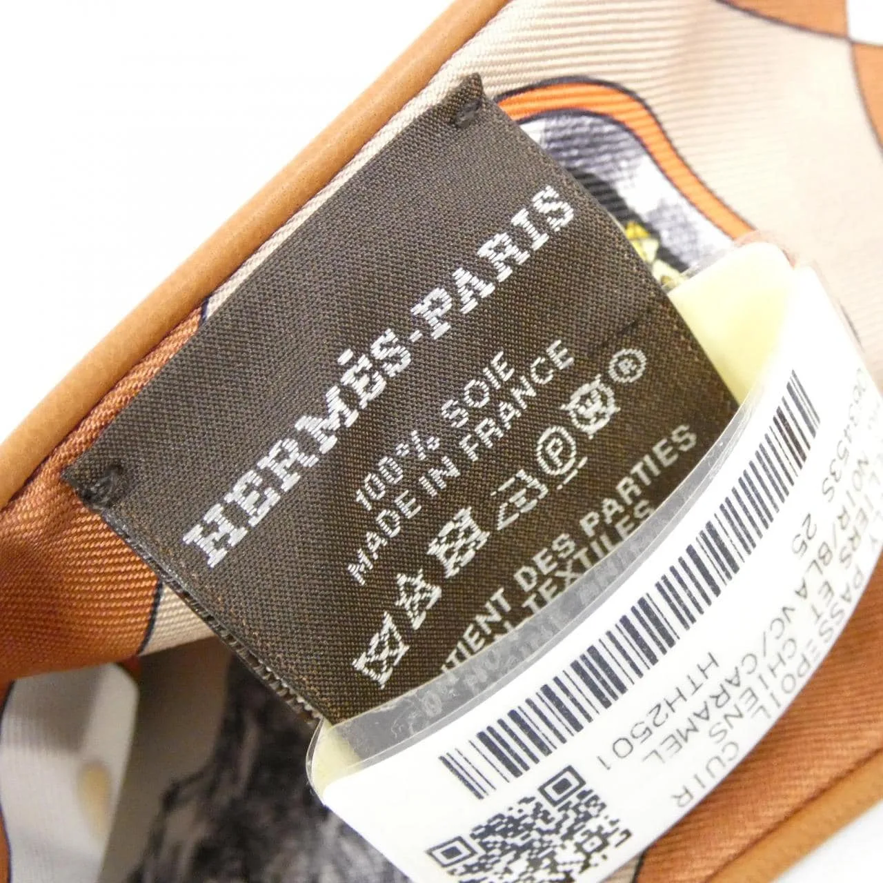 HERMES 063453S Scarf Leather Black Leather Rank A - Thumbnail 3