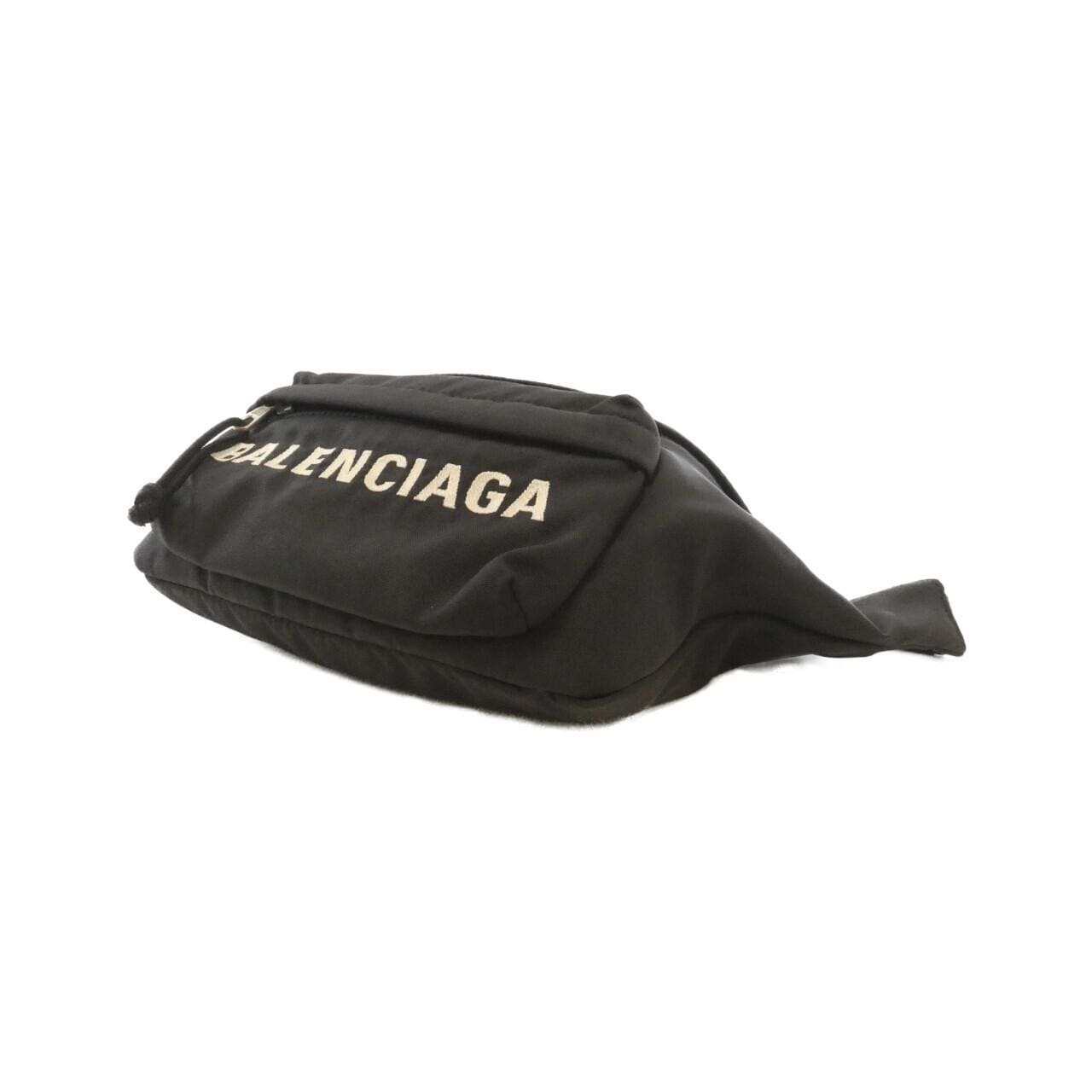 BALENCIAGA 528862 9F91X Belt Bag Nylon 黑色 尼龍 中古品B - 縮圖 3