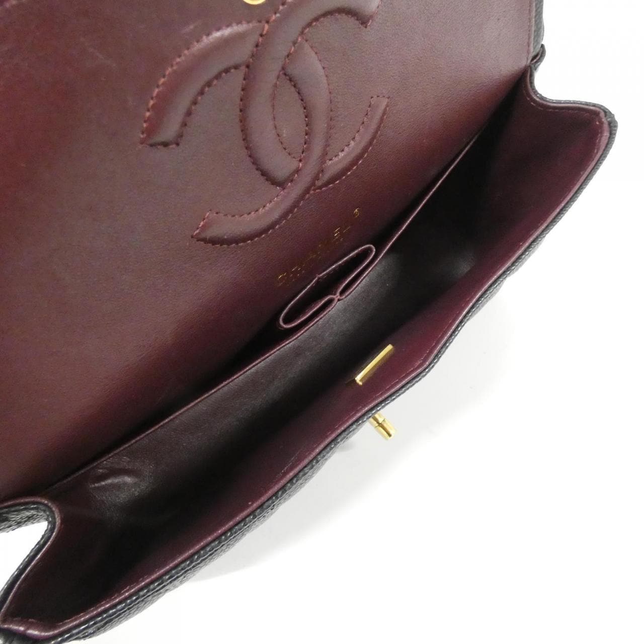 CHANEL Matelasse 1112 Shoulder Grained Calfskin Black Grained Calfskin - Thumbnail 9