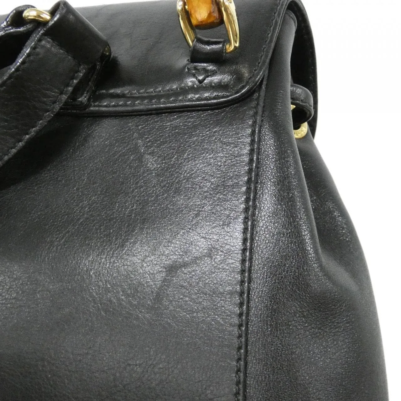 GUCCI 003 1705 背包 皮革 黑色 皮革 中古品B - 縮圖 5