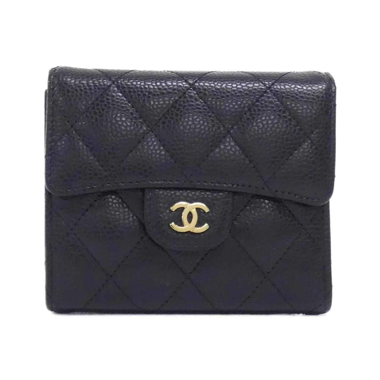 CHANEL Timeless Classic AP0231 Wallet Grained Calfskin Black