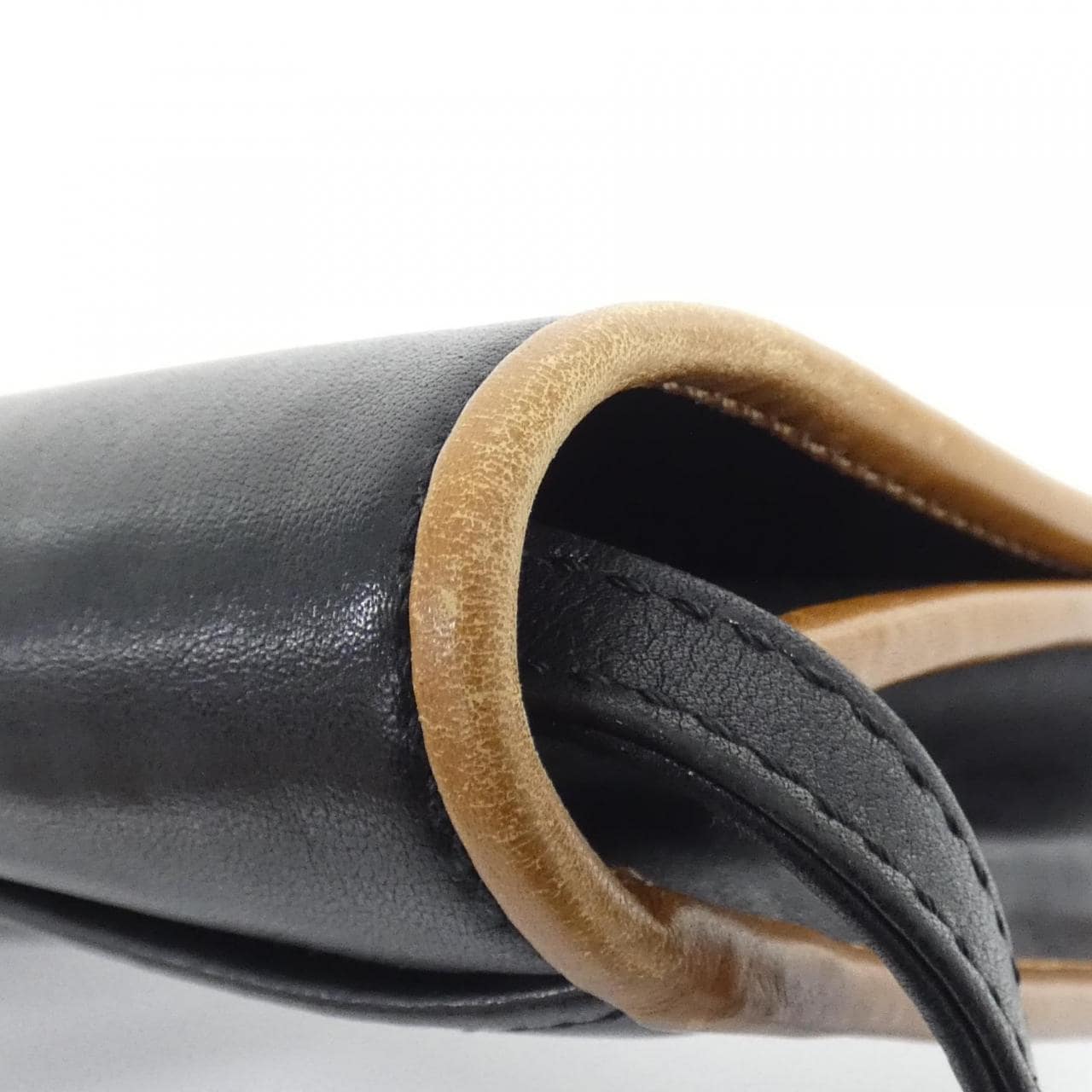 CELINE Shoulder Bag Leather 黑色 皮革 中古品B - 縮圖 7