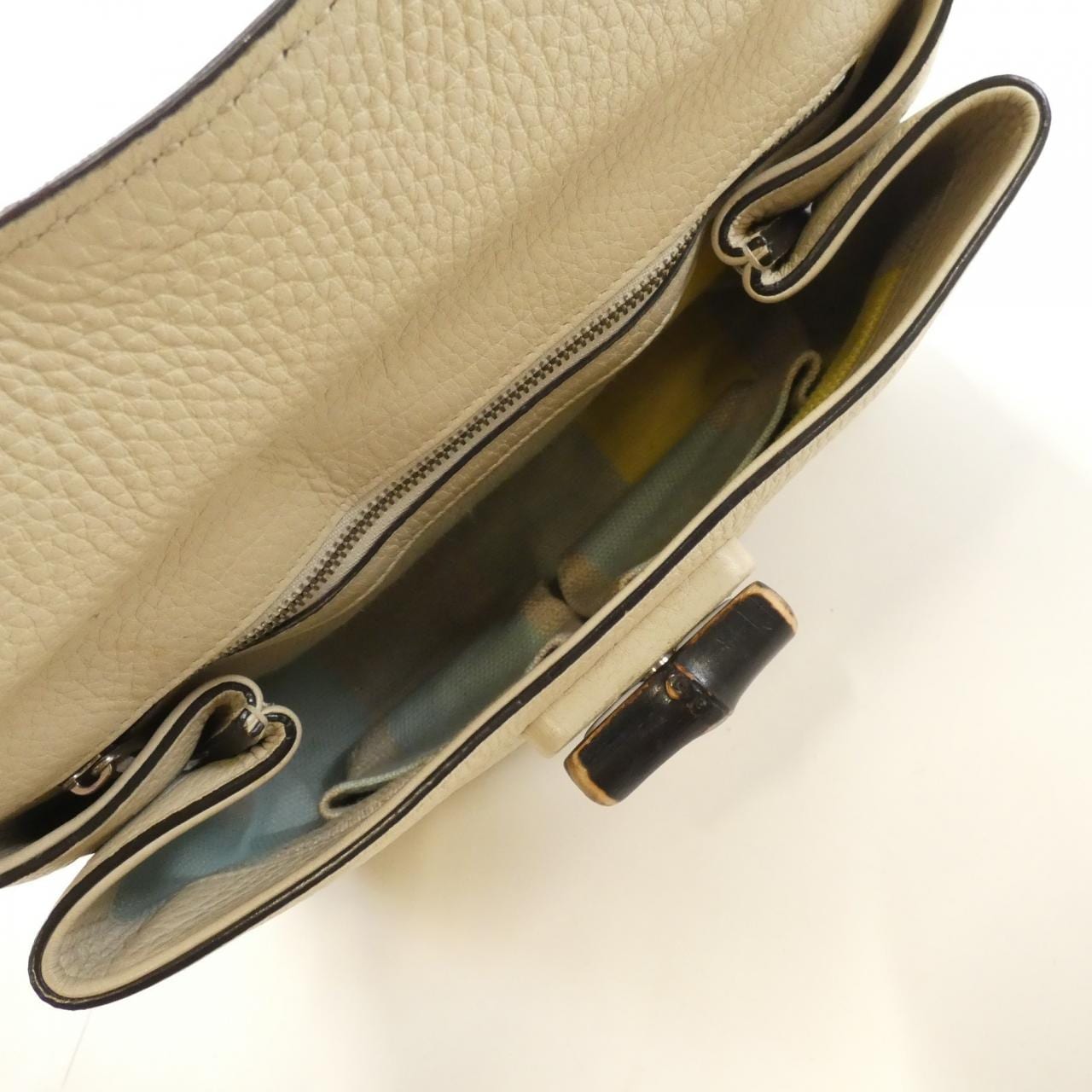 GUCCI Bamboo Daily 370831 A7M0N Bag Leather 黑色 皮革 中古品B - 縮圖 9