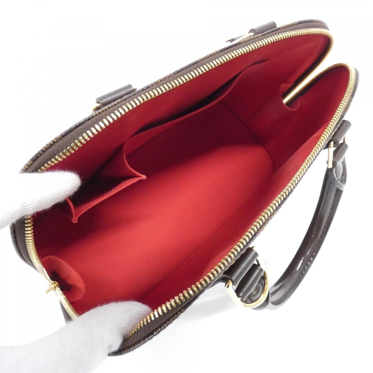 LOUIS VUITTON Alma N53151 Bag Damier 黑色 Damier 中古品A - 縮圖 8