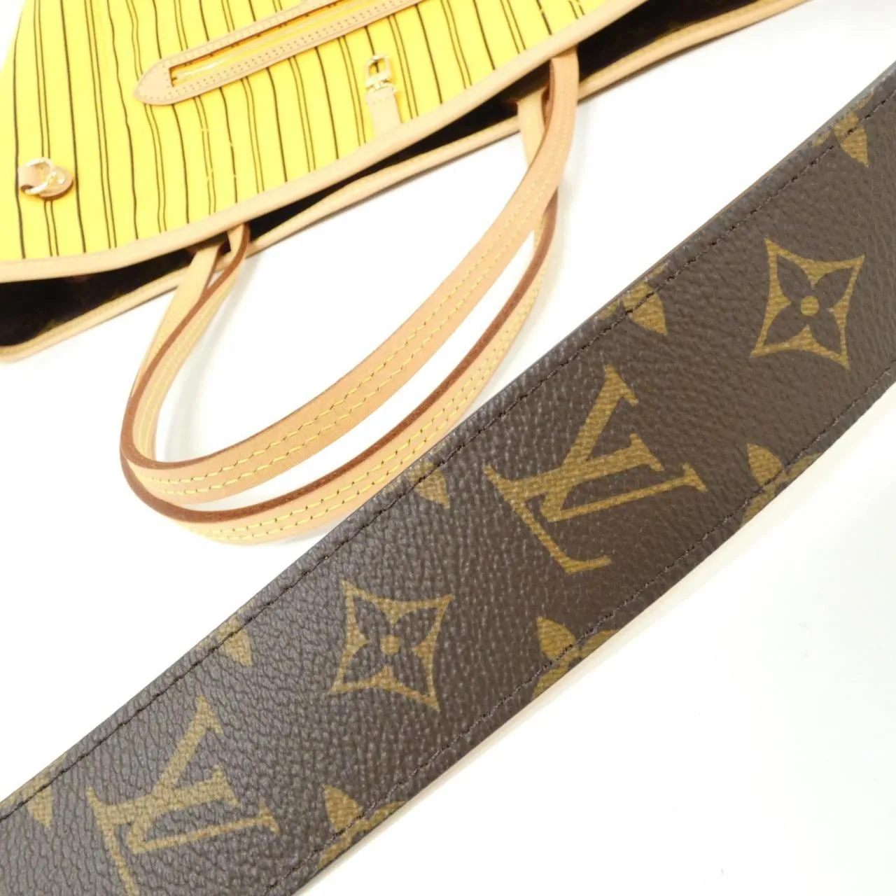 LOUIS VUITTON Neverfull M11947 Tote Monogram 黑色 Monogram 中古品A - 縮圖 4