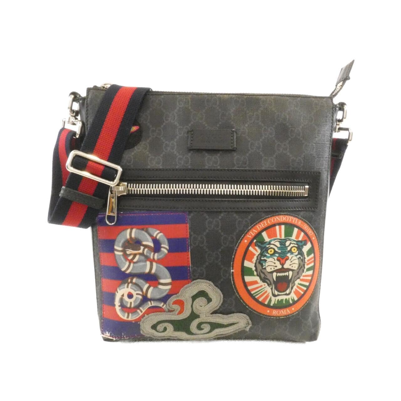GUCCI 474137 9F23N Shoulder Canvas Black