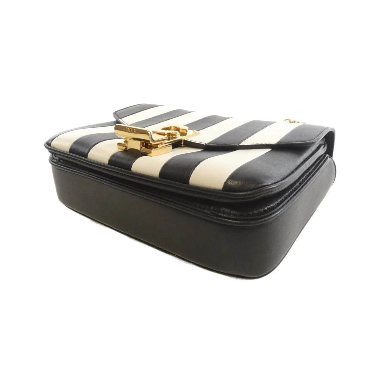 CELINE Triomphe 188833BGD Shoulder Leather 黑色 皮革 中古品B - 縮圖 3