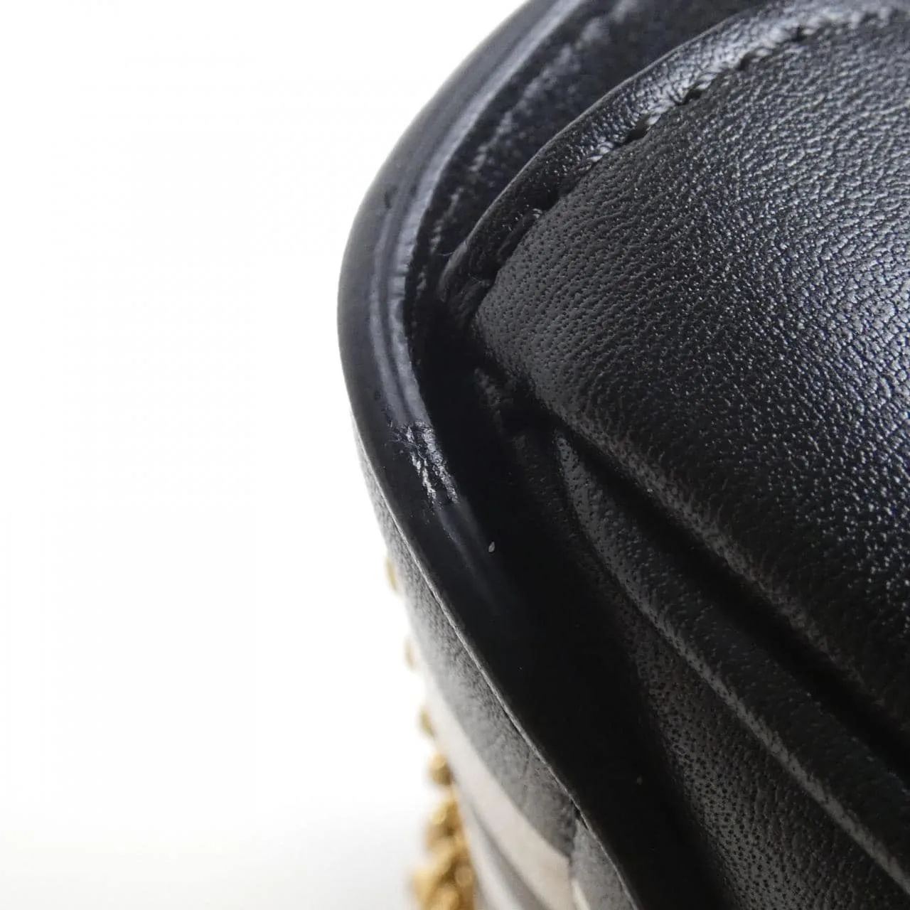 CELINE Triomphe 188833BGD Shoulder Leather 黑色 皮革 中古品B - 縮圖 5